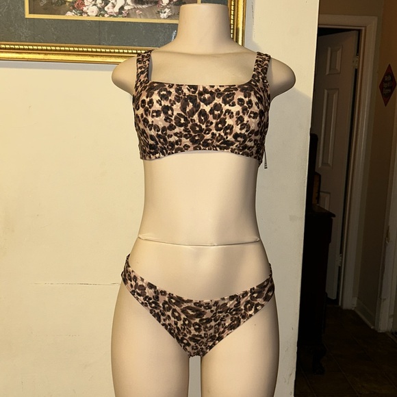 Aerie Animal Print Bikini & Top Set Size M - Picture 2 of 15